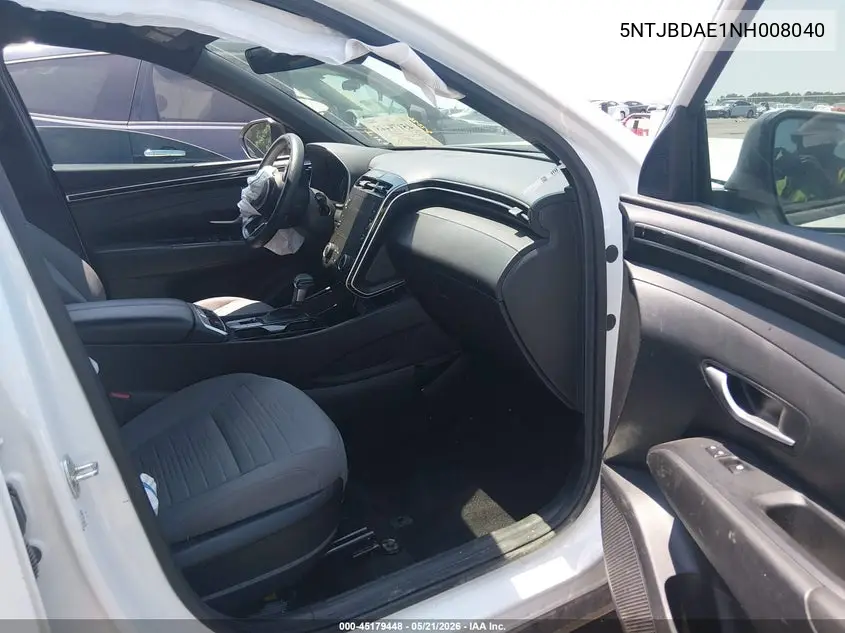 2022 Hyundai Santa Cruz Sel VIN: 5NTJBDAE1NH008040 Lot: 45179448