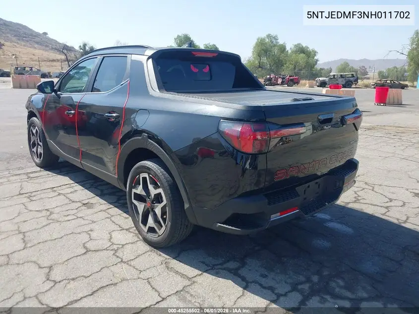 2022 Hyundai Santa Cruz Limited VIN: 5NTJEDAF3NH011702 Lot: 45255502