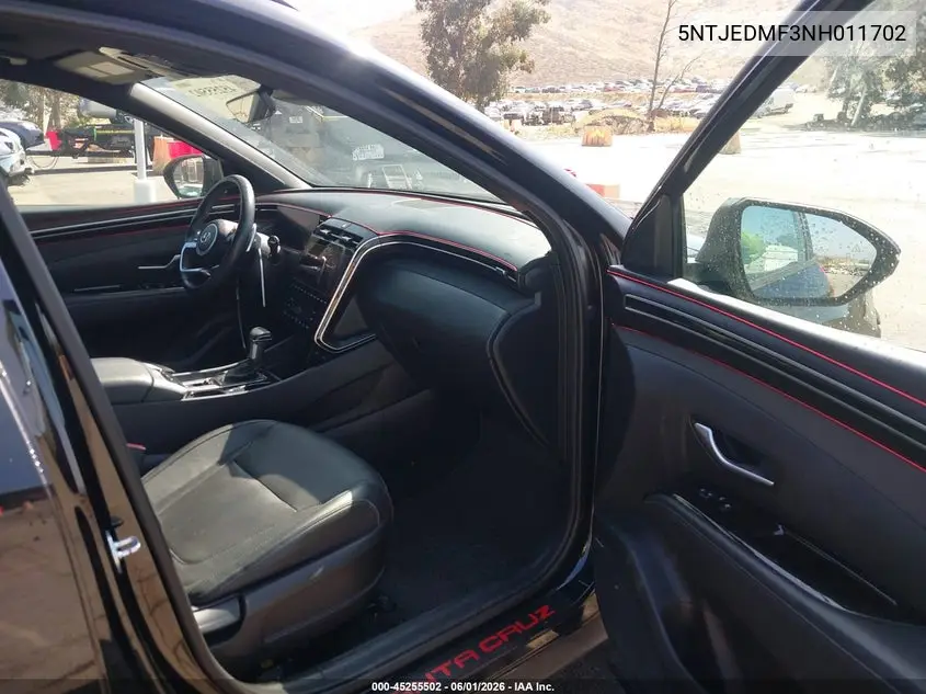 2022 Hyundai Santa Cruz Limited VIN: 5NTJEDAF3NH011702 Lot: 45255502