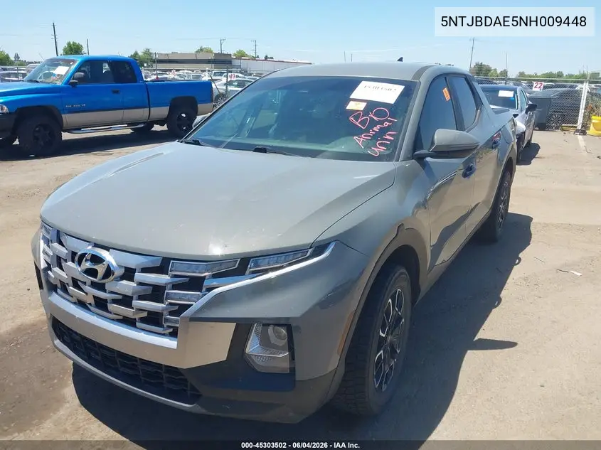 2022 Hyundai Santa Cruz Sel VIN: 5NTJBDAE5NH009448 Lot: 45303502