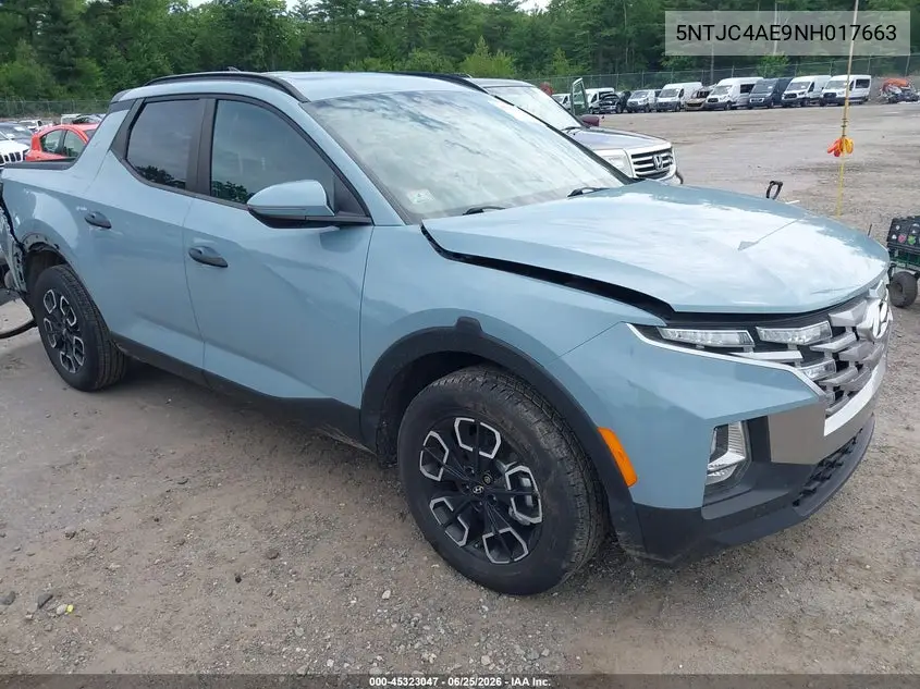 2022 Hyundai Santa Cruz Sel VIN: 5NTJC4AE9NH017663 Lot: 45323047