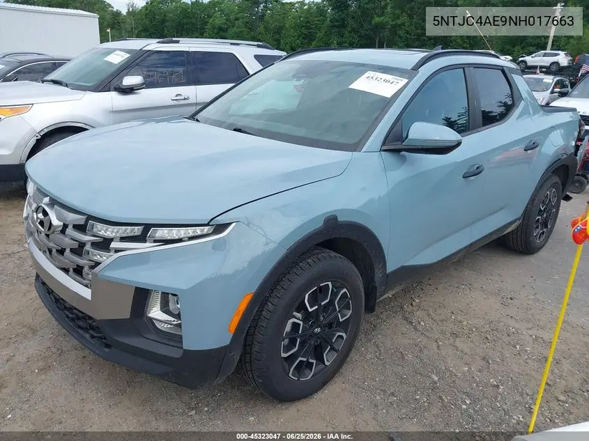 2022 Hyundai Santa Cruz Sel VIN: 5NTJC4AE9NH017663 Lot: 45323047