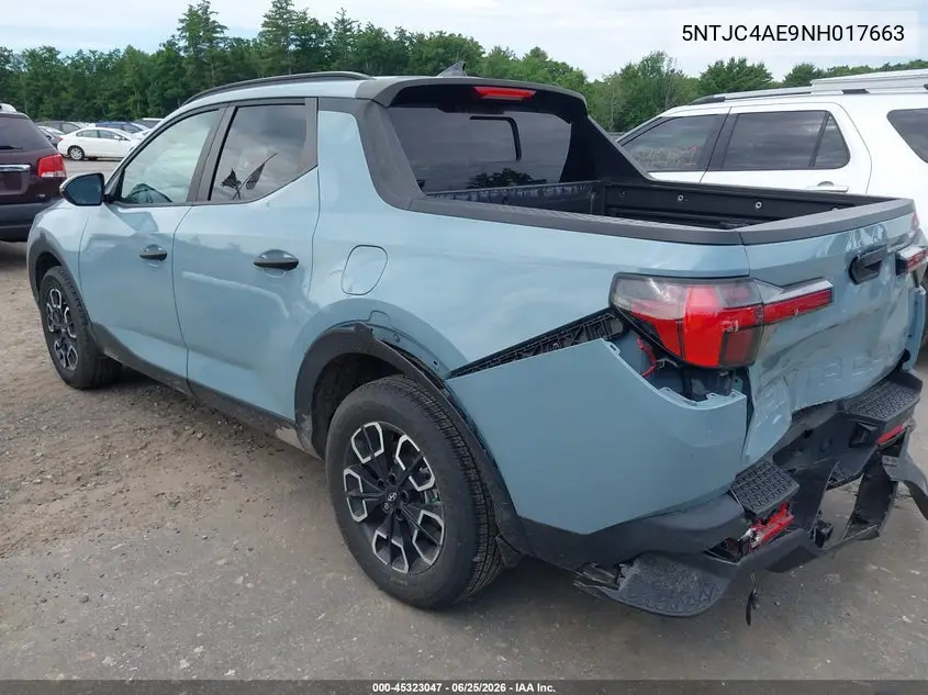 2022 Hyundai Santa Cruz Sel VIN: 5NTJC4AE9NH017663 Lot: 45323047