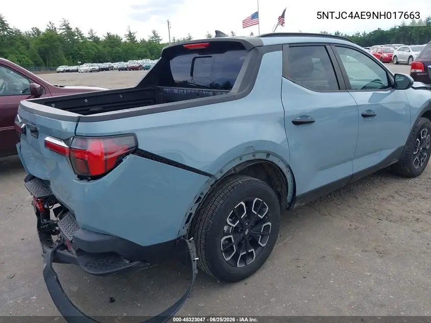 2022 Hyundai Santa Cruz Sel VIN: 5NTJC4AE9NH017663 Lot: 45323047