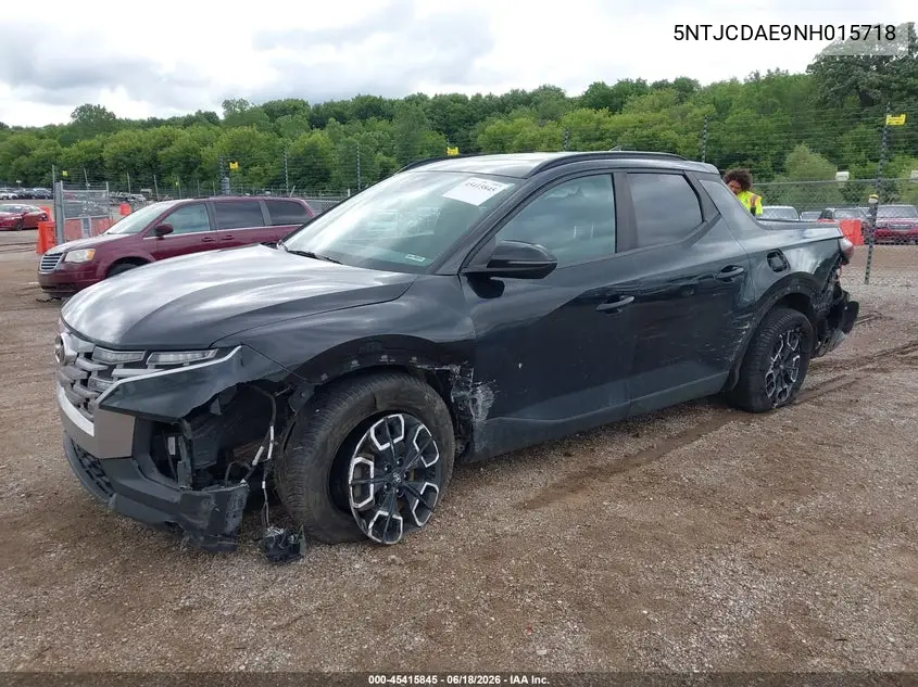 2022 Hyundai Santa Cruz Sel VIN: 5NTJCDAE9NH015718 Lot: 45415845