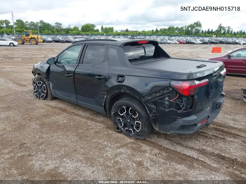 2022 Hyundai Santa Cruz Sel VIN: 5NTJCDAE9NH015718 Lot: 45415845