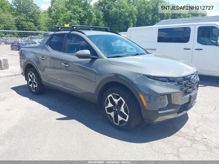 2022 Hyundai Santa Cruz Limited VIN: 5NTJEDAF2NH012727 Lot: 45430691