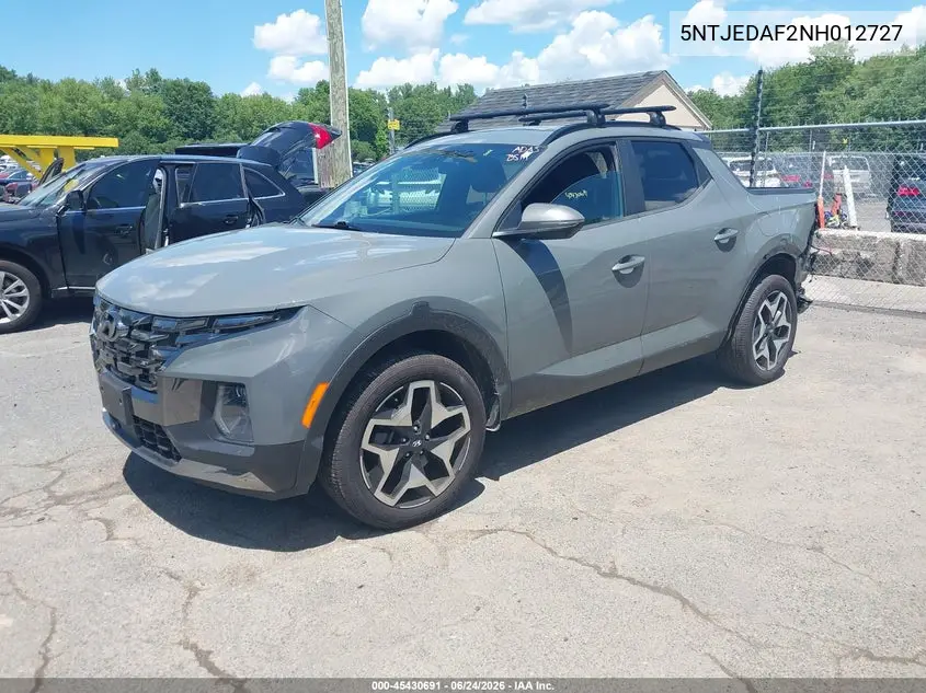 2022 Hyundai Santa Cruz Limited VIN: 5NTJEDAF2NH012727 Lot: 45430691