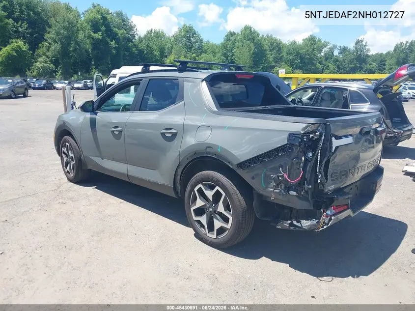 2022 Hyundai Santa Cruz Limited VIN: 5NTJEDAF2NH012727 Lot: 45430691