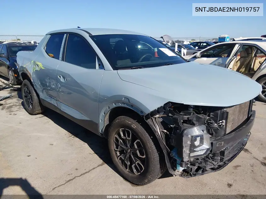 2022 Hyundai Santa Cruz Sel VIN: 5NTJBDAE2NH019757 Lot: 45477168
