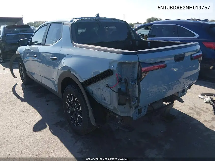2022 Hyundai Santa Cruz Sel VIN: 5NTJBDAE2NH019757 Lot: 45477168