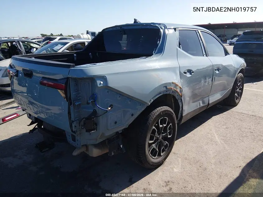 2022 Hyundai Santa Cruz Sel VIN: 5NTJBDAE2NH019757 Lot: 45477168