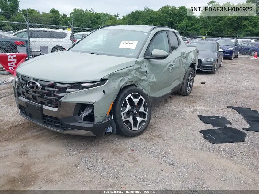 2022 Hyundai Santa Cruz Limited VIN: 5NTJEDAF3NH006922 Lot: 45481057