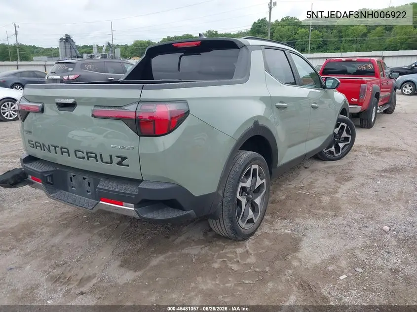2022 Hyundai Santa Cruz Limited VIN: 5NTJEDAF3NH006922 Lot: 45481057