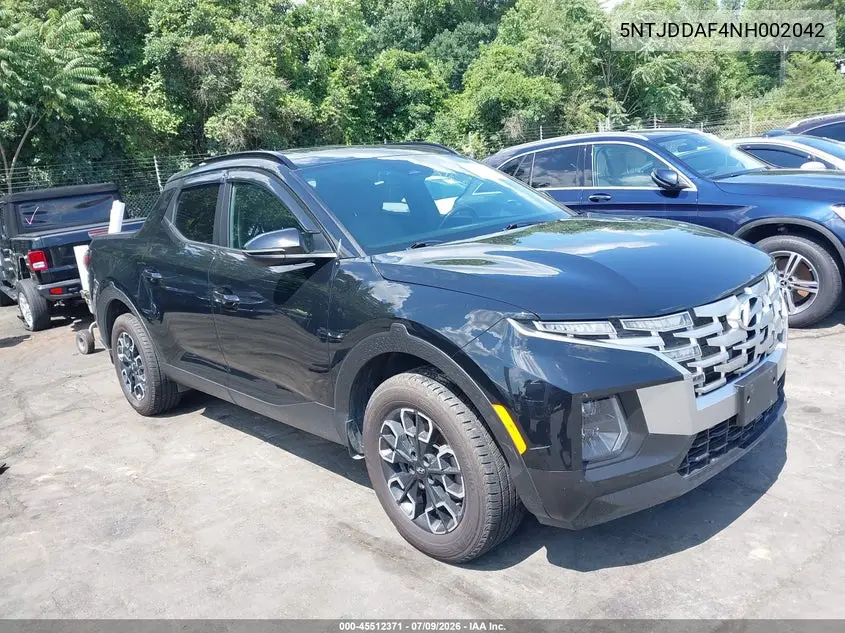 2022 Hyundai Santa Cruz Sel Premium VIN: 5NTJDDAF4NH002042 Lot: 45512371