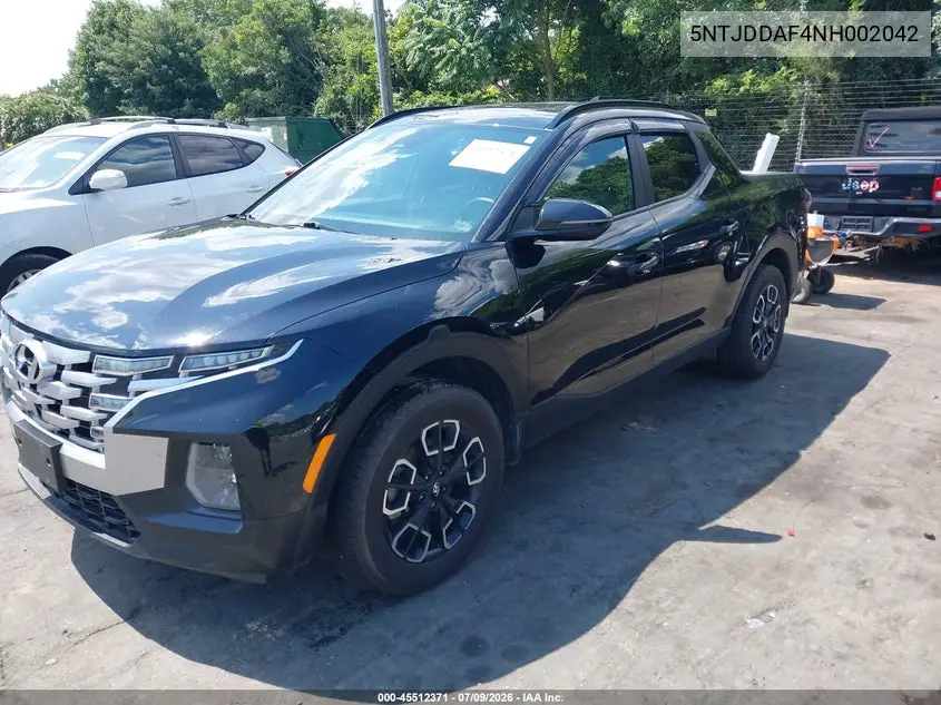 2022 Hyundai Santa Cruz Sel Premium VIN: 5NTJDDAF4NH002042 Lot: 45512371