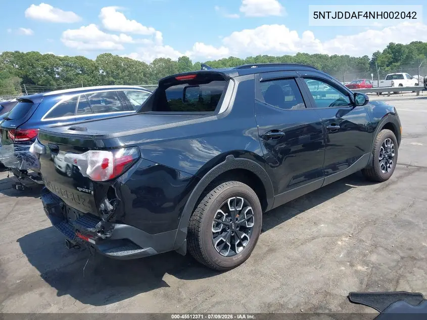 2022 Hyundai Santa Cruz Sel Premium VIN: 5NTJDDAF4NH002042 Lot: 45512371