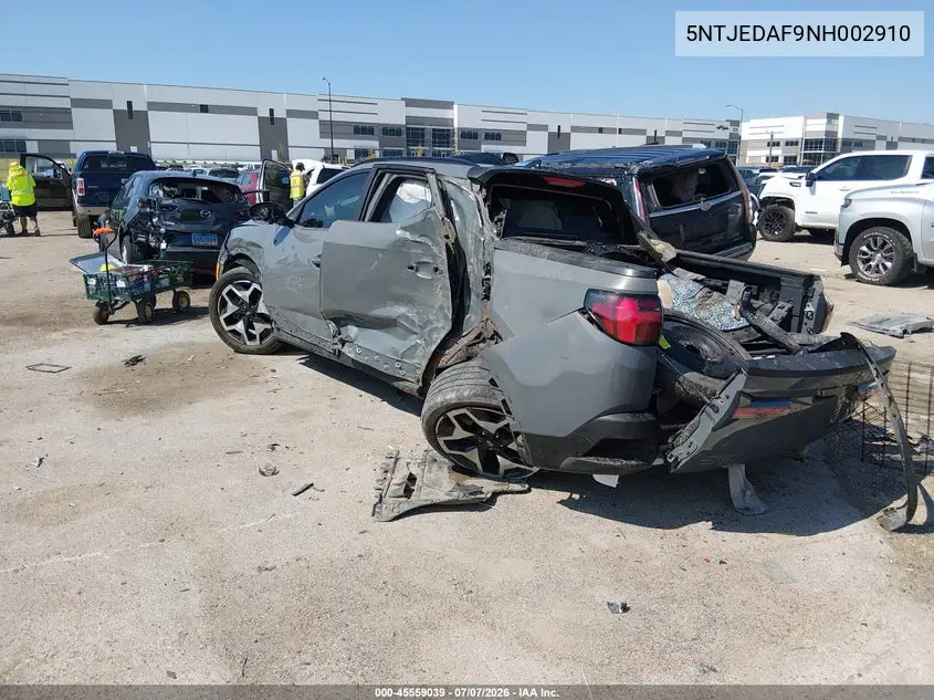 2022 Hyundai Santa Cruz Limited VIN: 5NTJEDAF9NH002910 Lot: 45559039