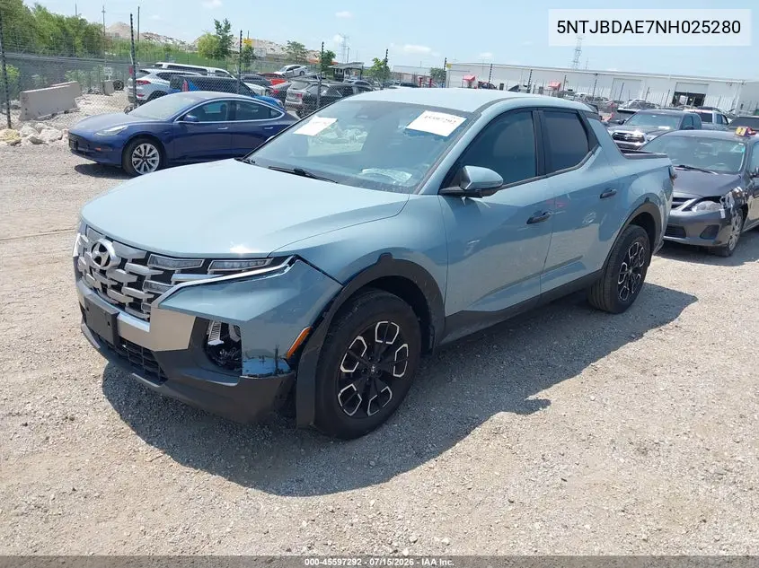 2022 Hyundai Santa Cruz Sel VIN: 5NTJBDAE7NH025280 Lot: 45597292