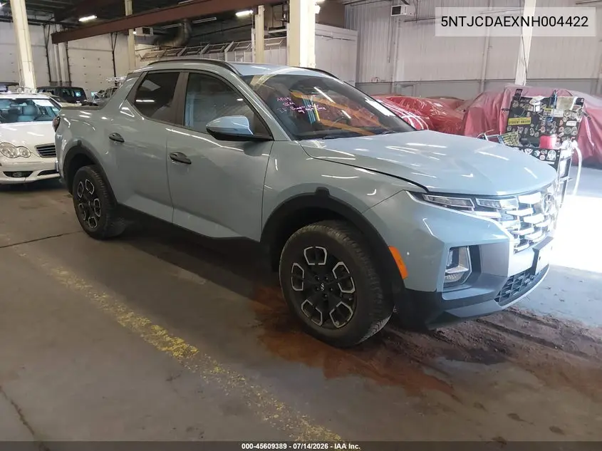 2022 Hyundai Santa Cruz Sel VIN: 5NTJCDAEXNH004422 Lot: 45609389