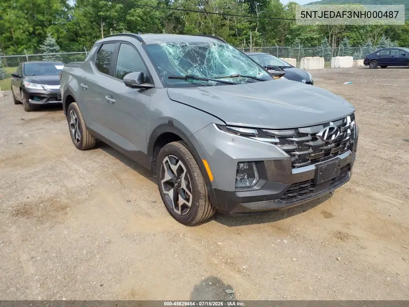 2022 Hyundai Santa Cruz Limited VIN: 5NTJEDAF3NH000487 Lot: 45629454