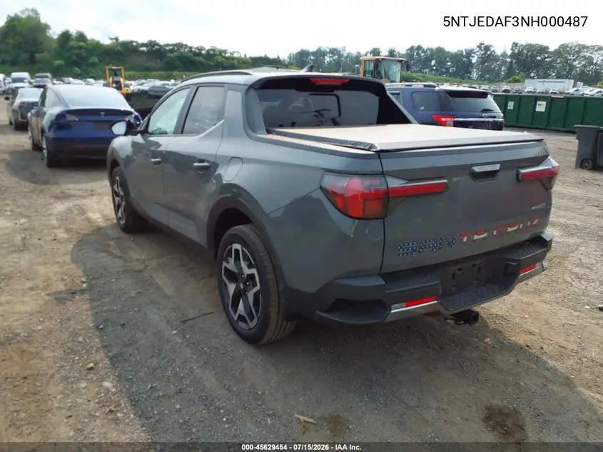 2022 Hyundai Santa Cruz Limited VIN: 5NTJEDAF3NH000487 Lot: 45629454