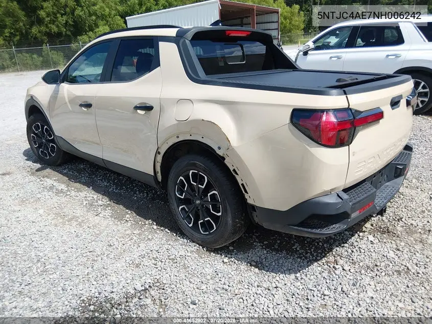 2022 Hyundai Santa Cruz Sel VIN: 5NTJC4AE7NH006242 Lot: 45652902