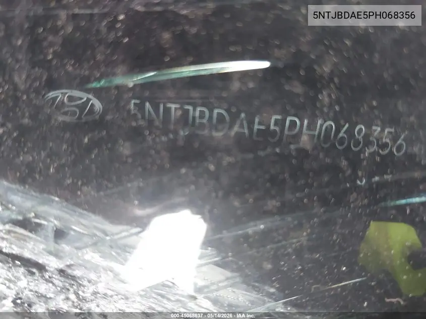 2023 Hyundai Santa Cruz Sel VIN: 5NTJBDAE5PH068356 Lot: 45068637