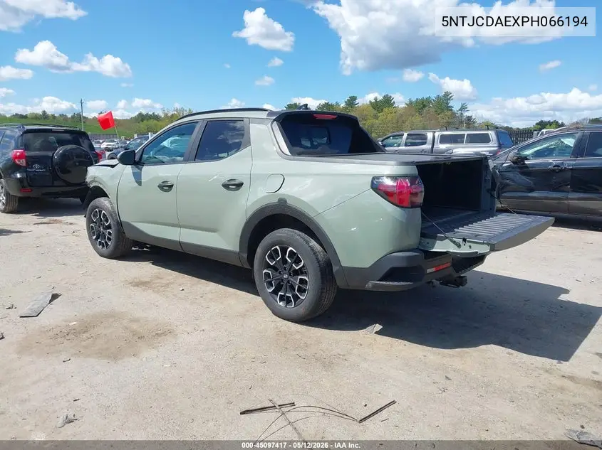 2023 Hyundai Santa Cruz Sel VIN: 5NTJCDAEXPH066194 Lot: 45097417