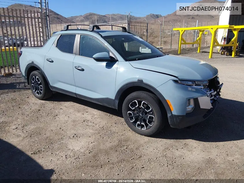 2023 Hyundai Santa Cruz Sel VIN: 5NTJCDAE0PH074014 Lot: 45116756