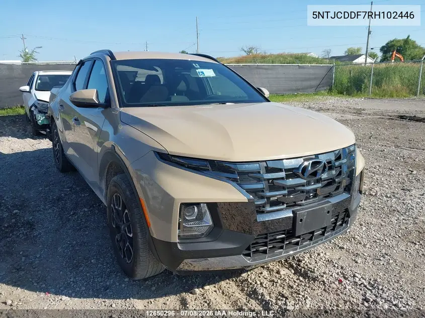 2024 Hyundai Santa Cruz Preferred VIN: 5NTJCDDF7RH102446 Lot: 12650296