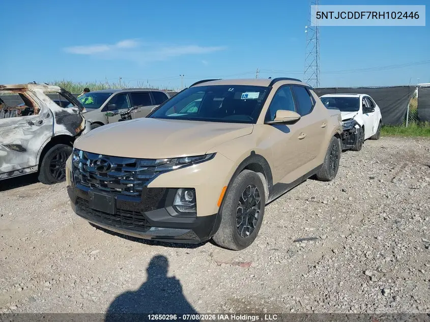 2024 Hyundai Santa Cruz Preferred VIN: 5NTJCDDF7RH102446 Lot: 12650296