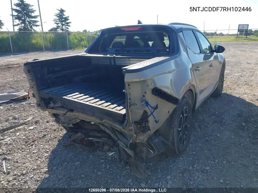 2024 Hyundai Santa Cruz Preferred VIN: 5NTJCDDF7RH102446 Lot: 12650296