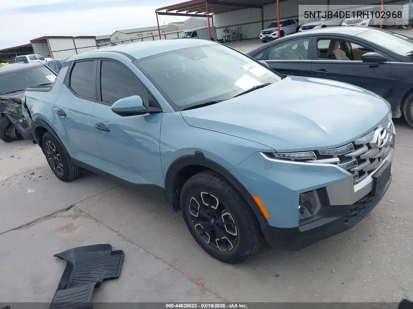 2024 Hyundai Santa Cruz Sel VIN: 5NTJB4DE1RH102968 Lot: 44628522