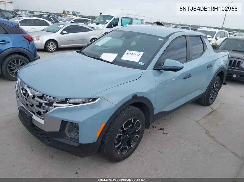 2024 Hyundai Santa Cruz Sel VIN: 5NTJB4DE1RH102968 Lot: 44628522