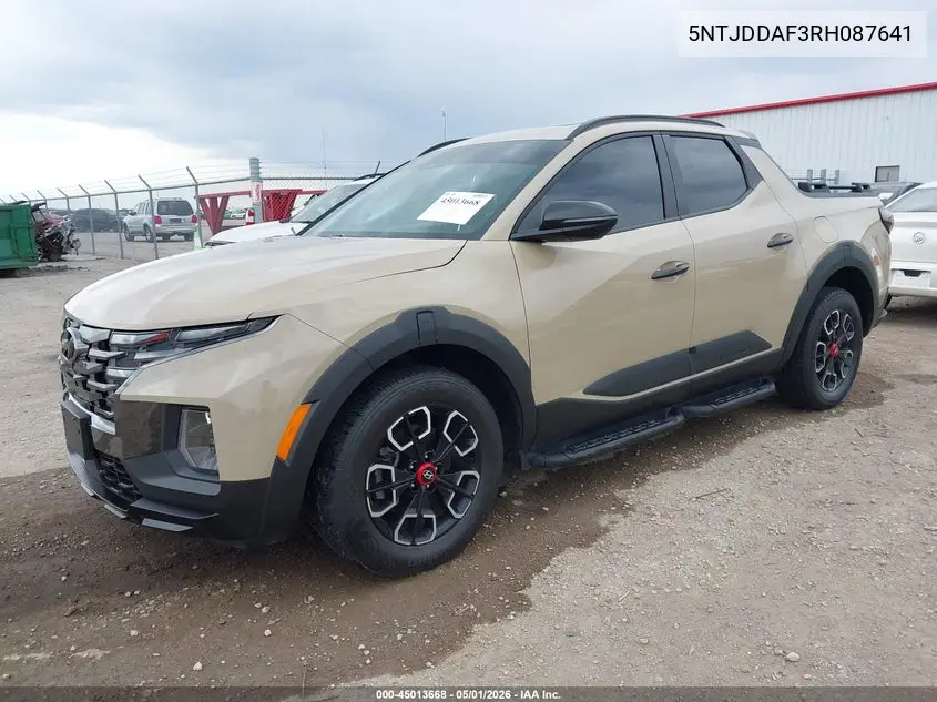 2024 Hyundai Santa Cruz Xrt VIN: 5NTJDDAF3RH087641 Lot: 45013668