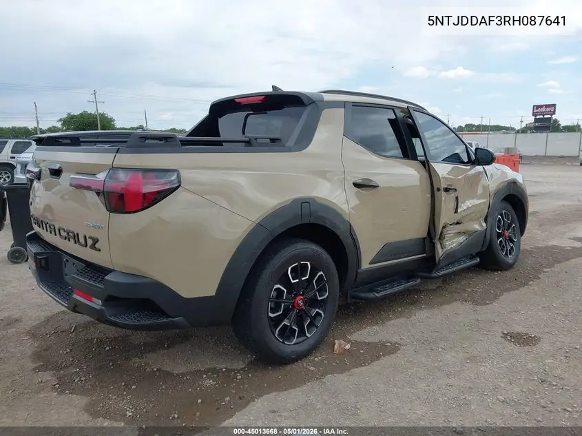 2024 Hyundai Santa Cruz Xrt VIN: 5NTJDDAF3RH087641 Lot: 45013668