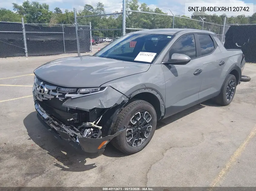 2024 Hyundai Santa Cruz Sel VIN: 5NTJB4DEXRH120742 Lot: 45112473