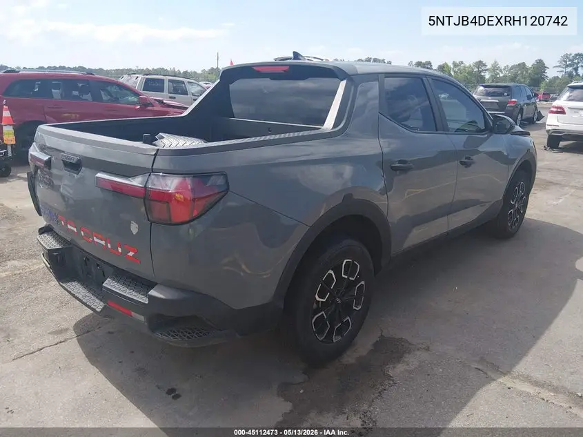 2024 Hyundai Santa Cruz Sel VIN: 5NTJB4DEXRH120742 Lot: 45112473