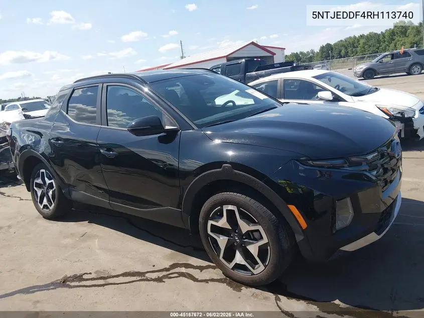 2024 Hyundai Santa Cruz Limited VIN: 5NTJEDDF4RH113740 Lot: 45167672