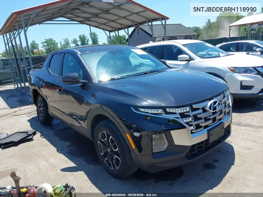 2024 Hyundai Santa Cruz Sel VIN: 5NTJBDDE8RH118990 Lot: 45244545