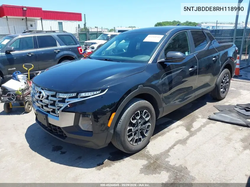 2024 Hyundai Santa Cruz Sel VIN: 5NTJBDDE8RH118990 Lot: 45244545