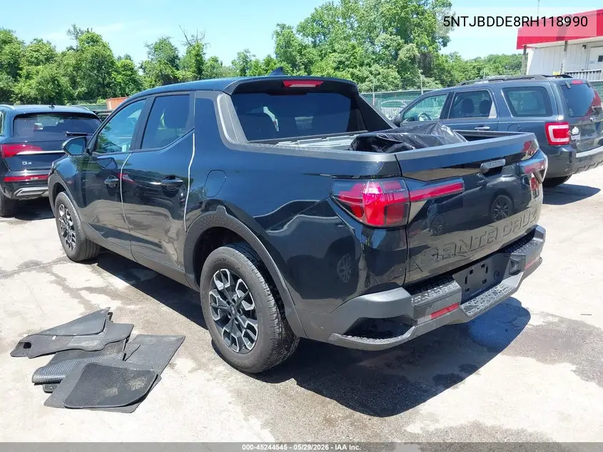 2024 Hyundai Santa Cruz Sel VIN: 5NTJBDDE8RH118990 Lot: 45244545