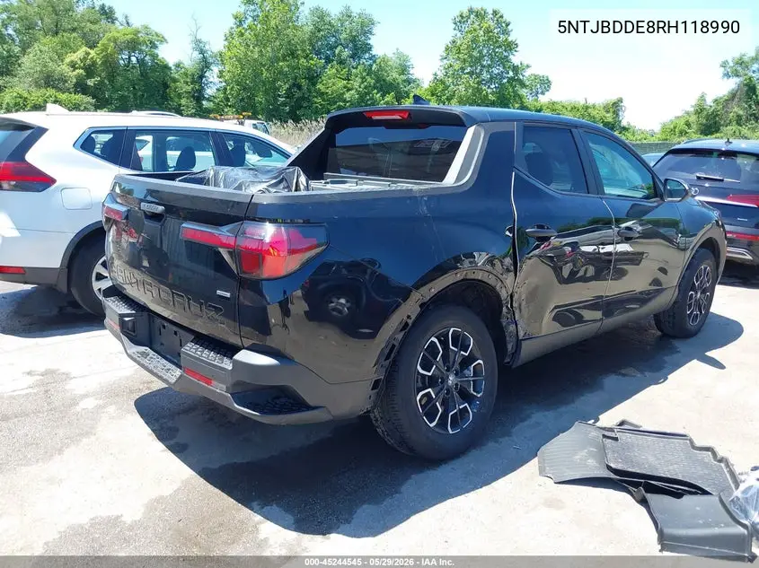 2024 Hyundai Santa Cruz Sel VIN: 5NTJBDDE8RH118990 Lot: 45244545
