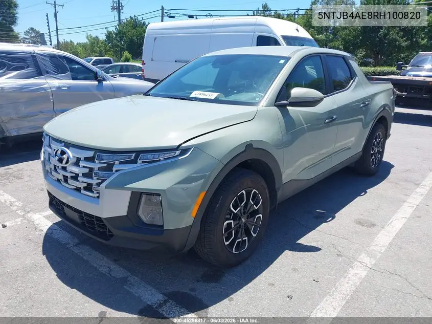 2024 Hyundai Santa Cruz Sel VIN: 5NTJB4AE8RH100820 Lot: 45296817