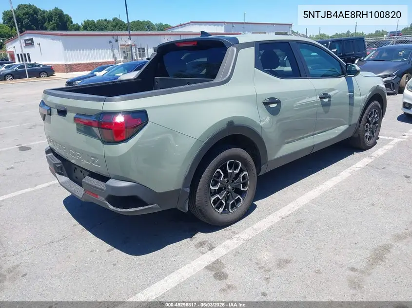 2024 Hyundai Santa Cruz Sel VIN: 5NTJB4AE8RH100820 Lot: 45296817