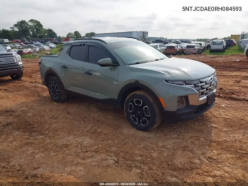 2024 Hyundai Santa Cruz Sel VIN: 5NTJCDAE0RH084593 Lot: 45342875