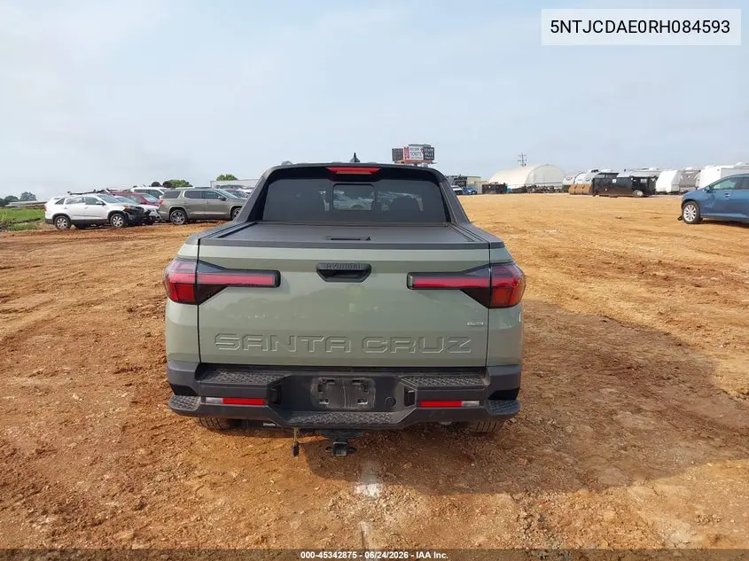2024 Hyundai Santa Cruz Sel VIN: 5NTJCDAE0RH084593 Lot: 45342875