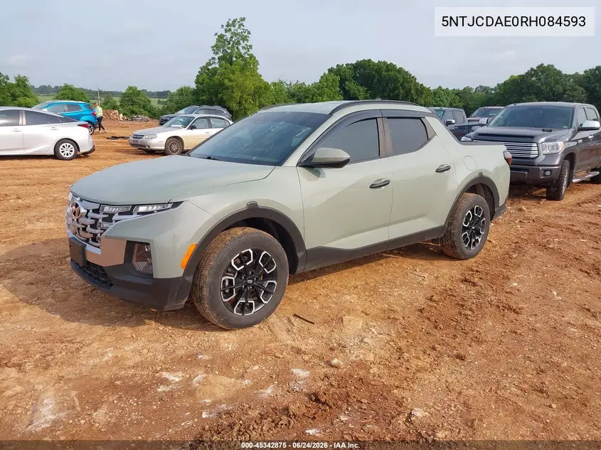 2024 Hyundai Santa Cruz Sel VIN: 5NTJCDAE0RH084593 Lot: 45342875
