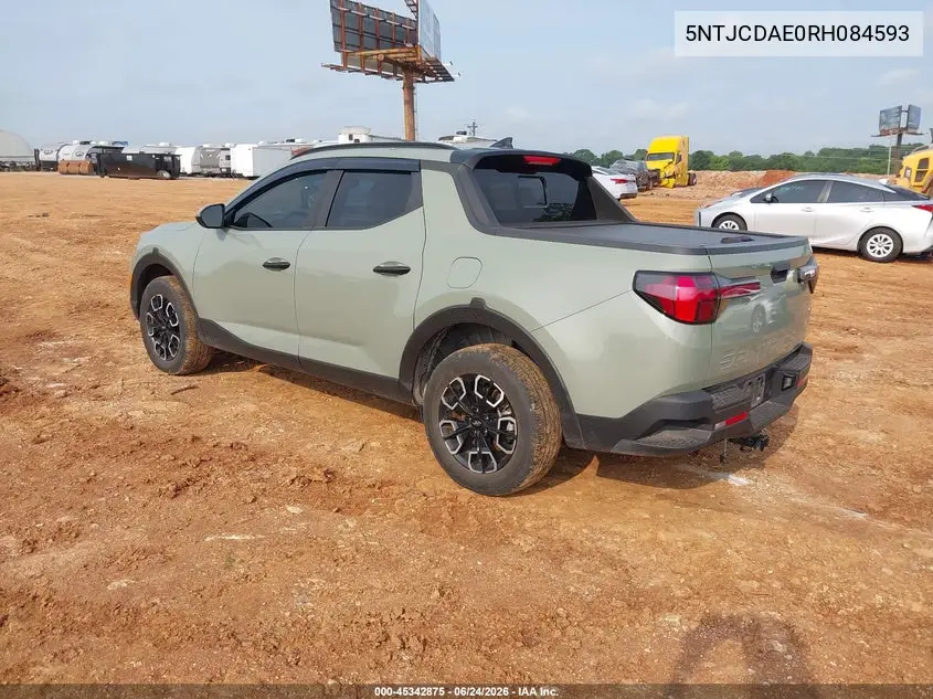 2024 Hyundai Santa Cruz Sel VIN: 5NTJCDAE0RH084593 Lot: 45342875